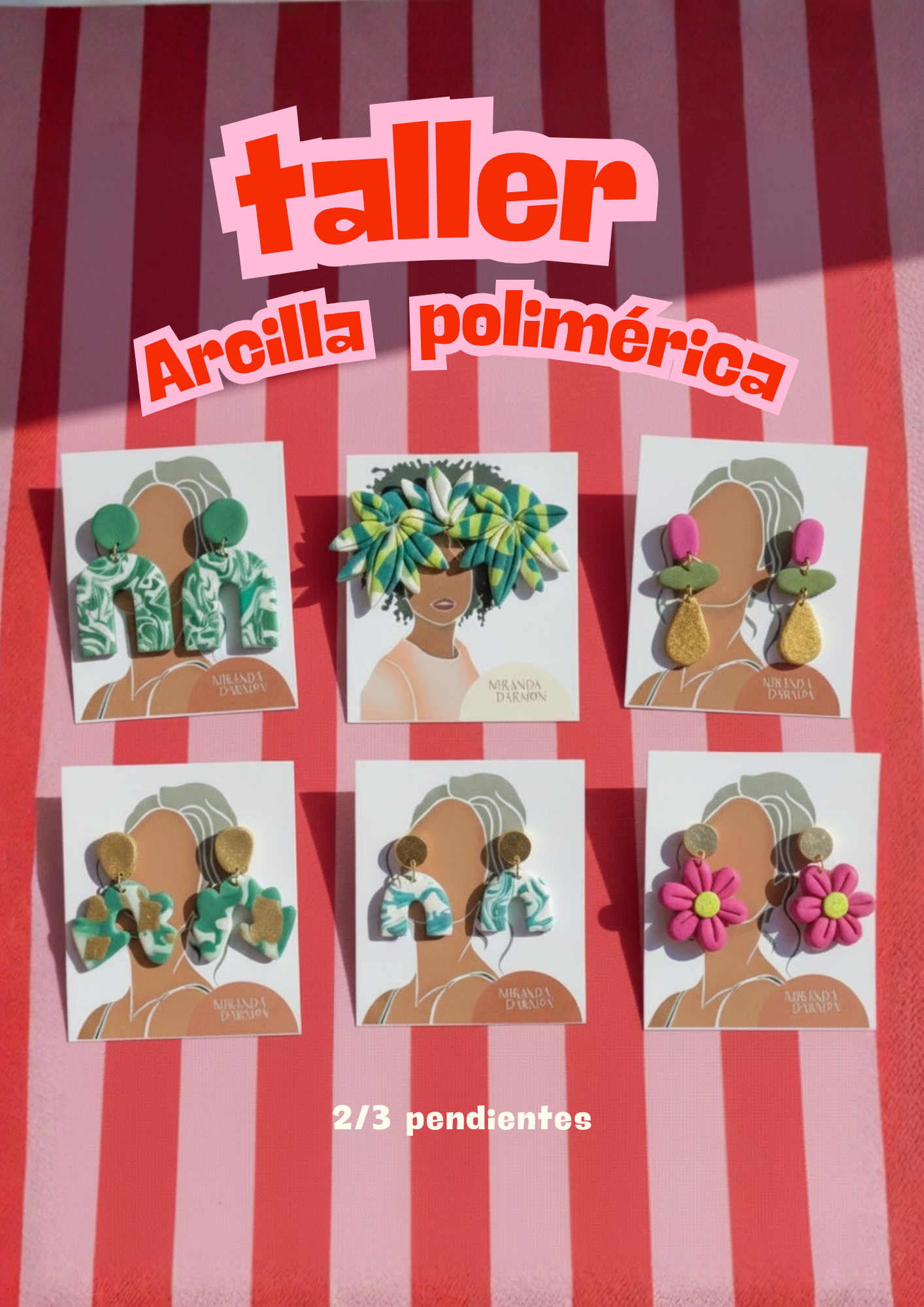 Taller pendientes de arcilla polimérica